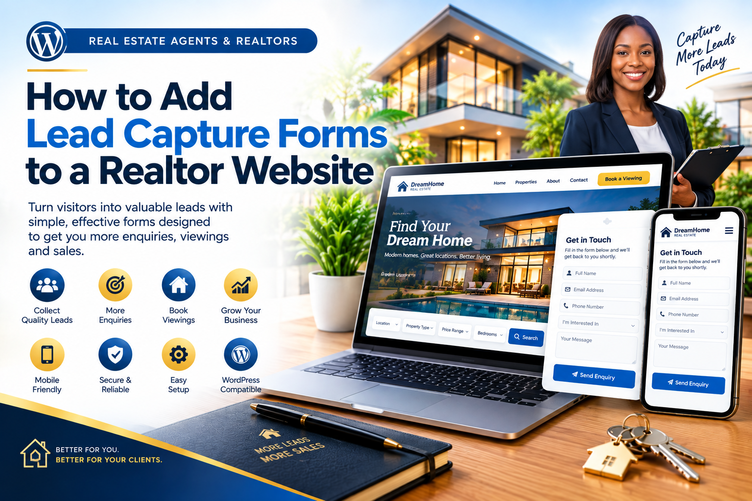 How to Add Lead Capture Forms to a Realtor Website