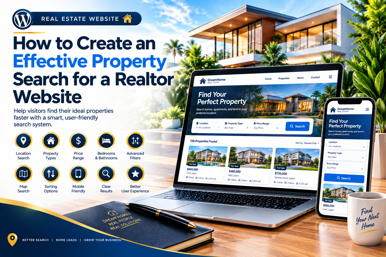 How to Create an Effective Property Search for a Realtor Website